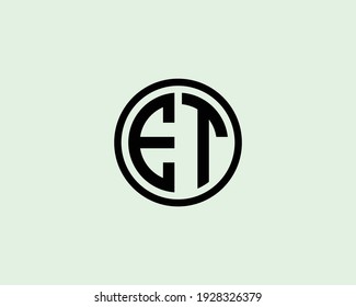 letter et and te logo design vector template