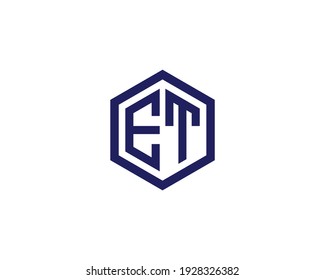 letter et and te logo design vector template