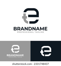 Letter ET or TE Monogram Logo, suitable for any business with ET or TE initials