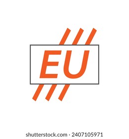 letter EU logo. EU logo design vector illustration for creative company, business, industry