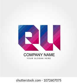 Letter EU Logo Template