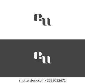 Carta UE, elementos de plantilla de diseño del logotipo de la UE. Logo de la letra digital abstracta moderna.