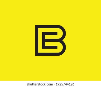 letter ev and be logo design vector template