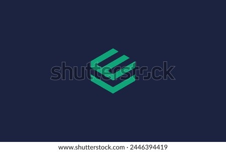 letter ev with hexagon logo icon design vector design template inspiration