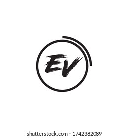 Letter EV logo icon flat and vector design template.
