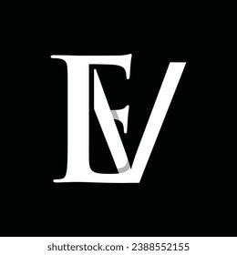 Carta EV diseño moderno de logotipo de monograma vectorial, logotipo marca vectorial inicial elemento gráfico ilustración plantilla de diseño