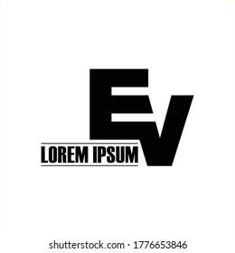 Letter EV simple logo design vector. monogram logo vector illustration