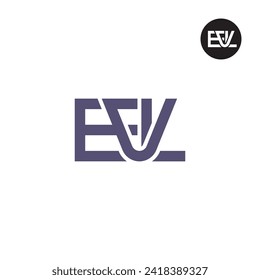 Diseño de logotipo de monograma EVL