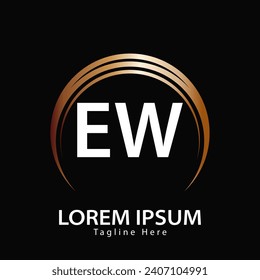 letter EW logo. EW logo design vector illustration for creative company, business, industry