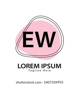 letter EW logo. EW logo design vector illustration for creative company, business, industry