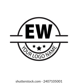 EW Logo. Design-Vektorgrafik des EW-Logos für Kreativunternehmen, Unternehmen, Industrie
