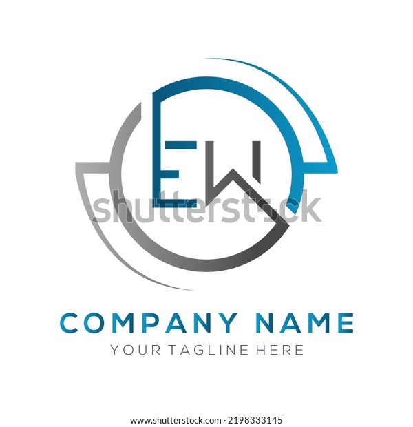 Letter Ew Logo Design Vector Template Stock Vector (Royalty Free ...