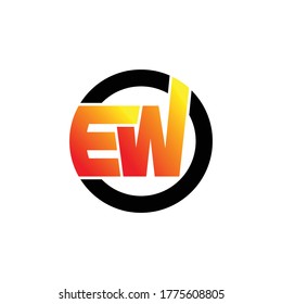 Letter EW logo icon design vector. monogram logo vector illustration