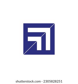 Letter EW triangles, square geometric symbol simple logo vector