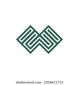 Logo de Letter EW o WE