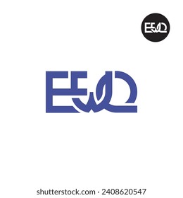 Diseño de logotipo de monograma EWQ Carta