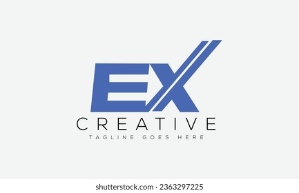 Letter EX logo design template vector illustration.