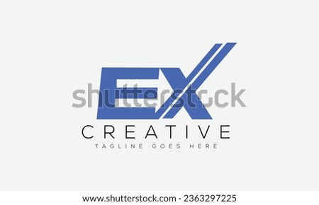 Letter EX logo design template vector illustration.