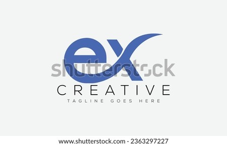 Letter EX logo design template vector illustration.