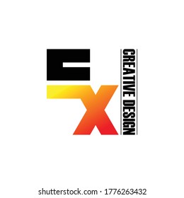 Vector de diseño de icono del logotipo EX de la letra. ilustración vectorial de logotipo monográfico