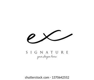 Letter EX Signature Logo - Vector