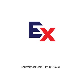 letter ex and xe logo design vector template