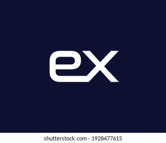 letter ex and xe logo design vector template