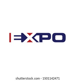 Logo de la Expo Carta. Letra especial símbolo X. Vector de icono.