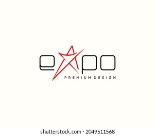 Letter Expo Logo. Special Character Letter X Symbol. Icon Vector.