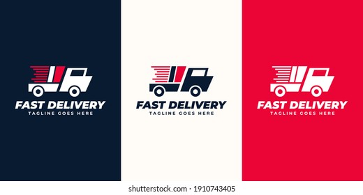 I Letter express delivery  Logo designs Template. Illustration vector graphic of  letter and fast truck  logo design concept. Perfect for Delivery service, Delivery express logo design