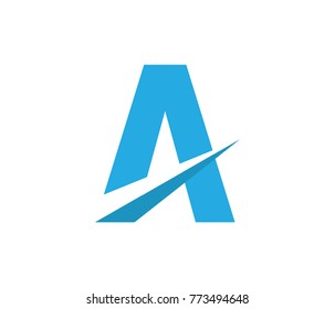 letter a express transportation vector logo design