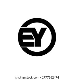 Letter EY Circle Logo Design Vektor. einfaches Symbol
