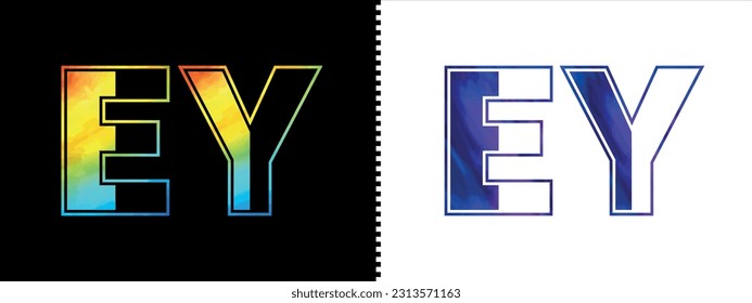 Letter EY logo design vector template. Creative modern luxurious logotype for corporate business identity