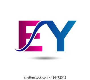 letter EY logo vector
