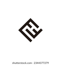 Letter Ey square, elegant geometric symbol simple logo vector