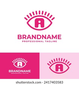 Letter A Eye Logo, suitable for business related to vision, spy, optic, or eye with Initial A
