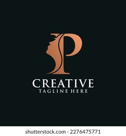 Letter eyelashes logo beauty icon design