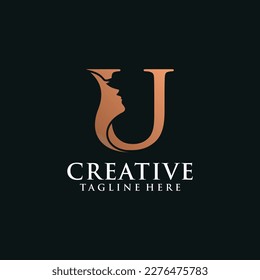 Letter eyelashes logo beauty icon design