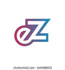 Letter EZ abstract simple logo design template