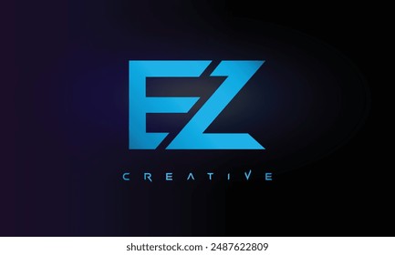 Letra EZ logo diseño creativo personalizado limpio dos alfabeto logo
