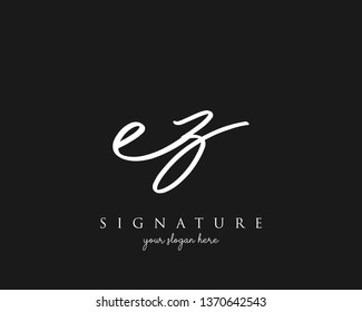 Letter EZ Signature Logo - Vector