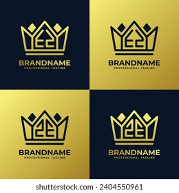 Letter EZ and ZE Home King Logo Set, suitable for business with EZ or ZE initials