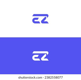 Letter EZ, ZE logo design template elements. Modern abstract digital alphabet letter logo.