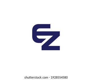 letter ez and zy logo design vector template