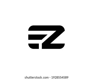 letter ez and zy logo design vector template