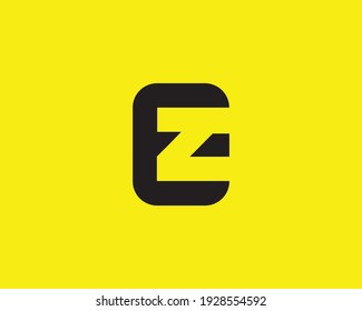 letter ez and zy logo design vector template