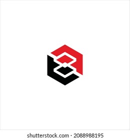 Buchstabe mit 8 Logo, Vektorvorlage