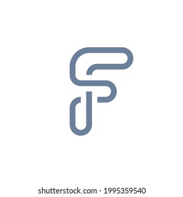 Letter F abstract logo for industrial business. Logotype F minimalist.
