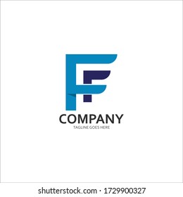 Vector de logotipo abstracto de letra F