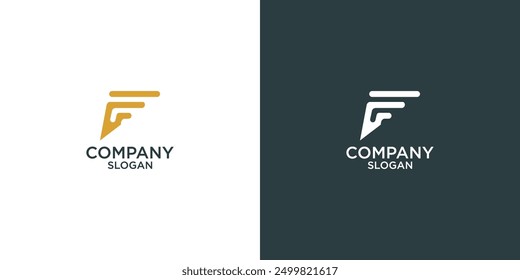 letter f abstract monogram logo vector design